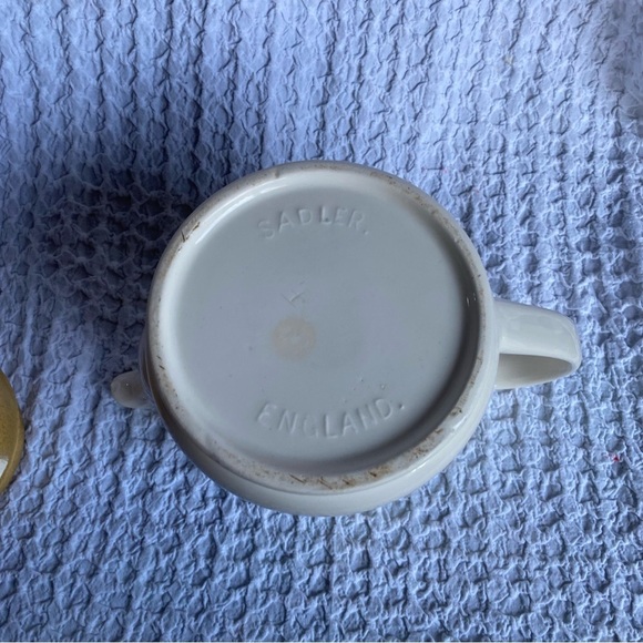 Vintage Sadler teapot stonewear buttercup & daisy print groovy MCM - Picture 8 of 15